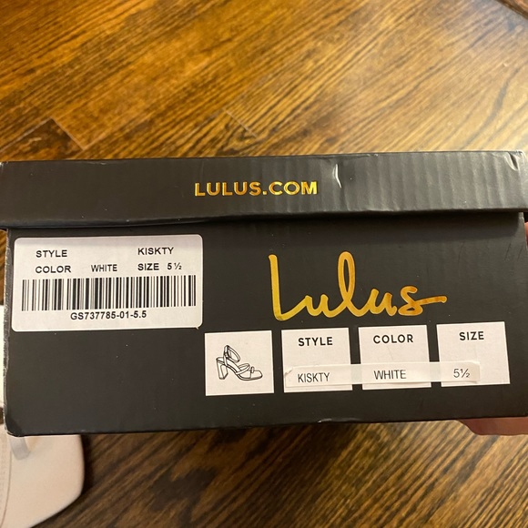 Lulus white ankle strap sandals - Picture 3 of 4